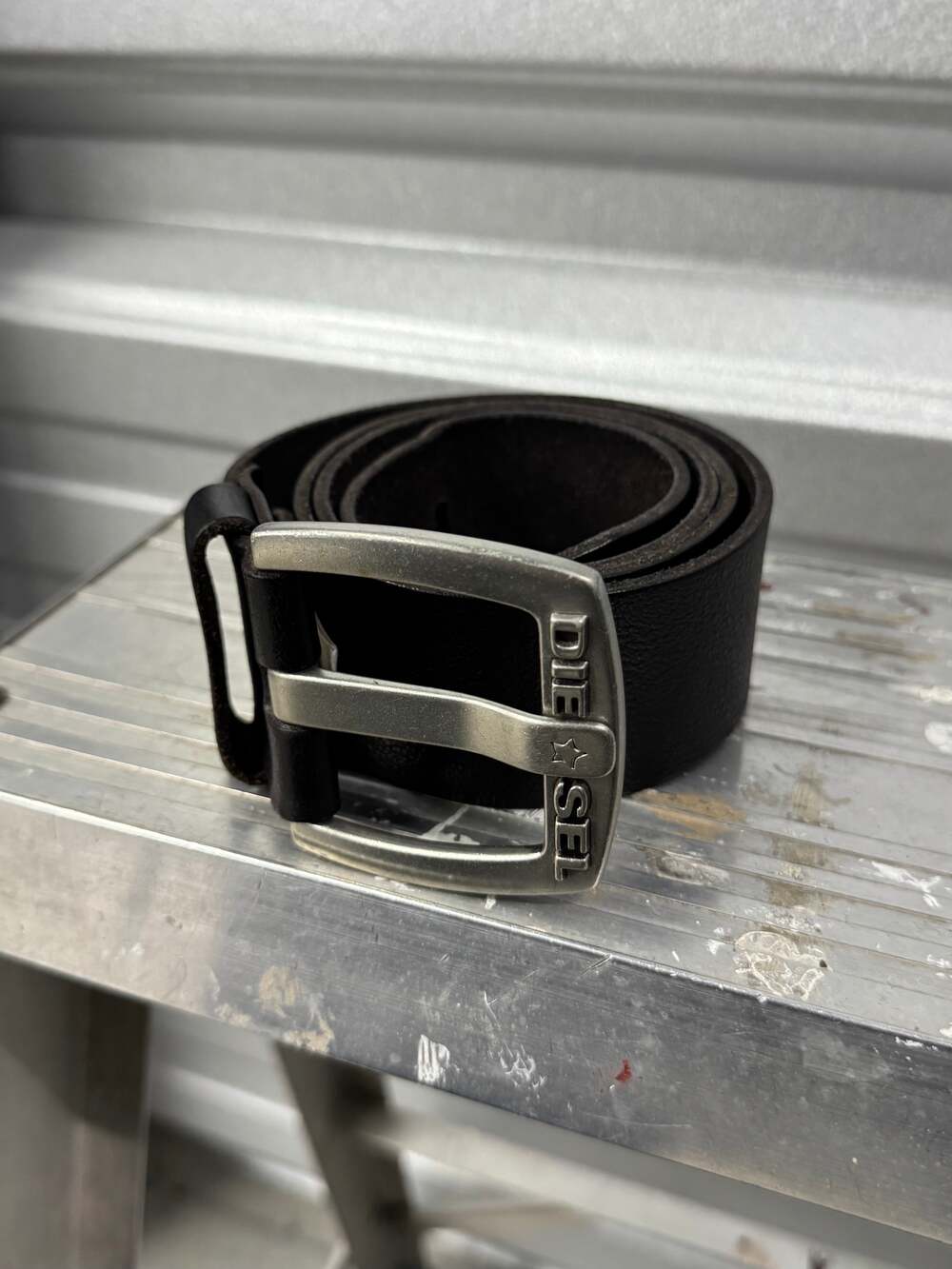 Vintage 00s Y2K Diesel Brown Buffalo Leather Belt - 34”